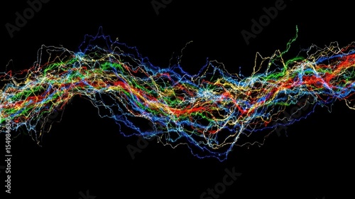Colorful Electric Waves Visualizing Dynamic Data Streams