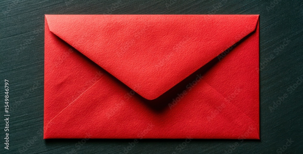 Obraz premium red envelope with red heart