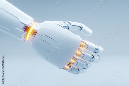 minimalist scene illustrates integration of automation within modern society showing harmony between human touch and