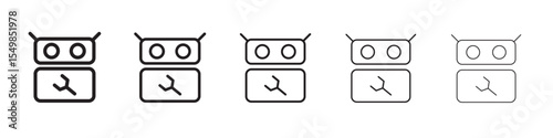 Robot repair icon vector illustration isolated