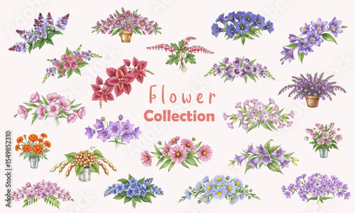 Elegant Floral Vector Pattern with Decorative Elements Nature Inspired Vector Design 