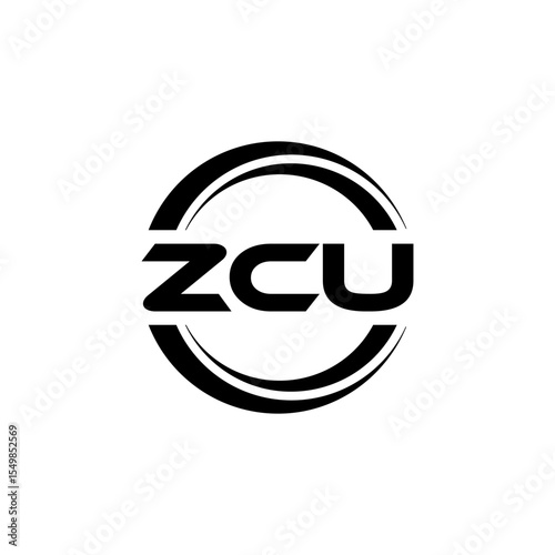 ZCU letter logo design with white background in illustrator, vector logo modern alphabet font overlap style, calligraphy designs for logo, Poster, Invitation, etc.