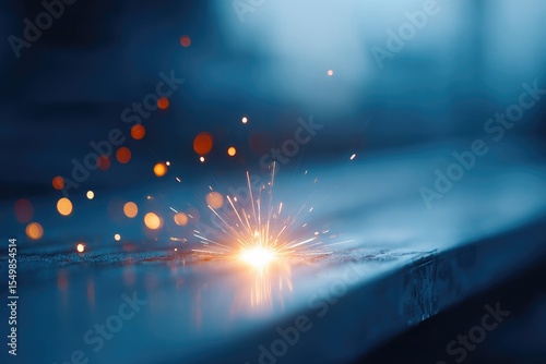 welder skillfully joins metal structures beneath sparks in workshop