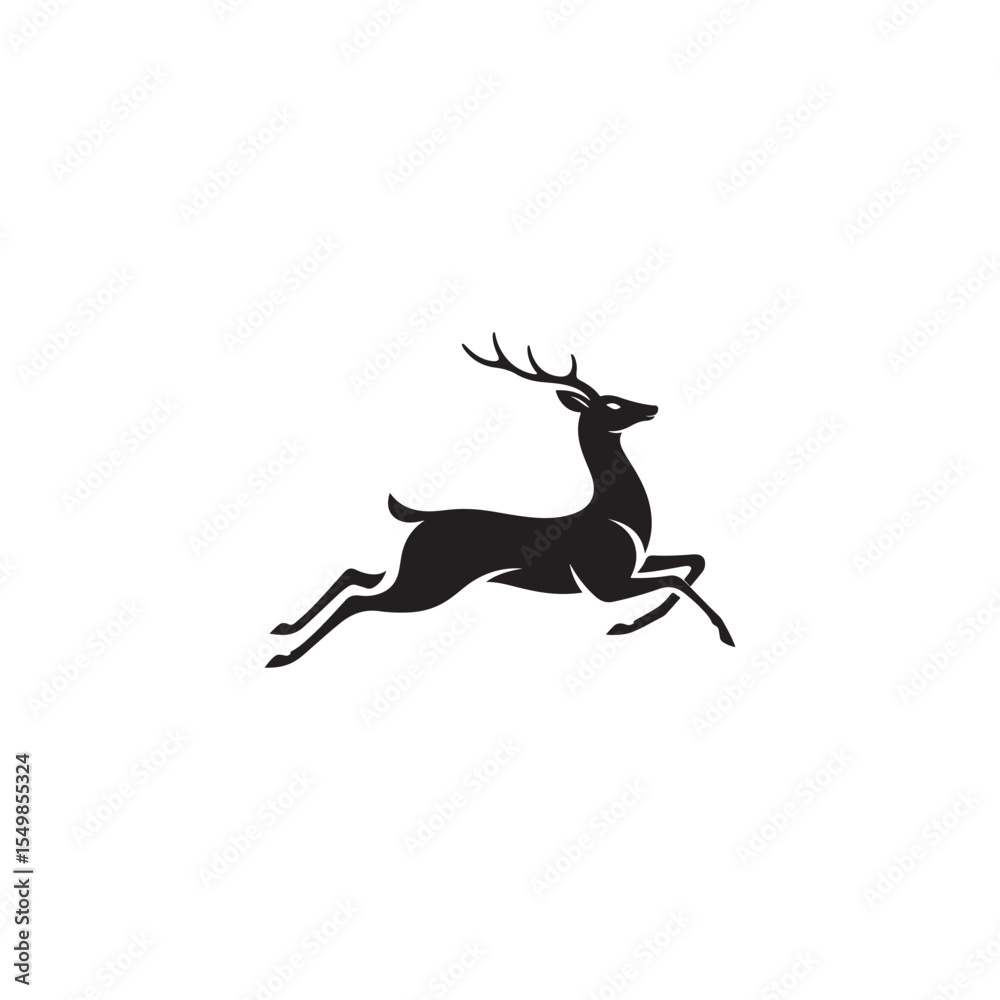 Obraz premium Dynamic Deer Silhouette
