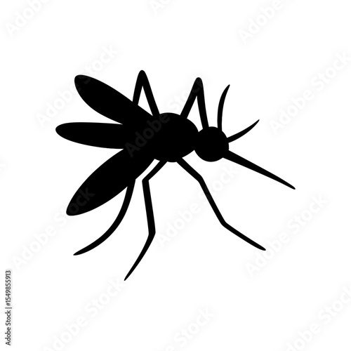 蚊のシルエットアイコン｜Silhouette Icon of Mosquito