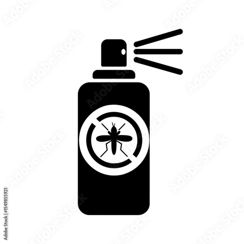 虫除けスプレーのシルエットアイコン｜Silhouette Icon of Insect Repellent Spray