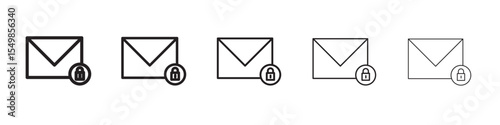Secure mail icon vector illustration isolated