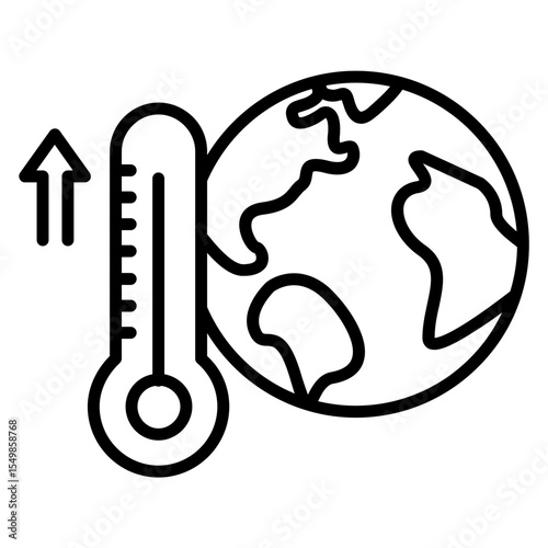 Earth Thermometer Icon
