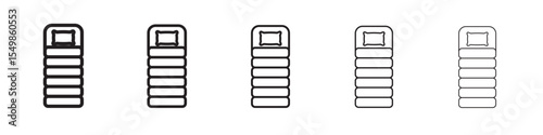 Sleeping bag icon vector illustration isolated