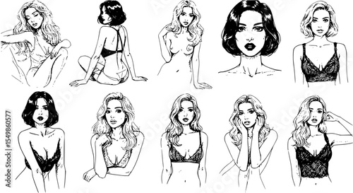 sketch of a naked woman
