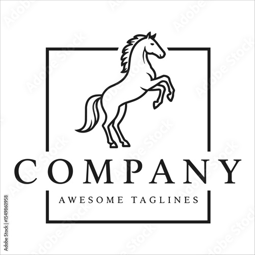 simple horse vector illustration best for sport races logo