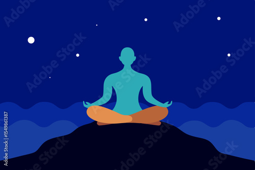 Nighttime Serenity Finding Inner Peace Through Meditation