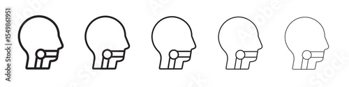 Sore throat icon vector illustration isolated