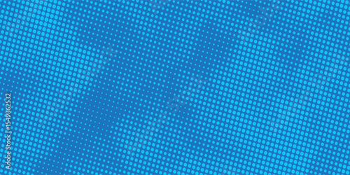 Wallpaper Mural Halftone dots on blue background. Comic pop art style blank layout. Template design for comic book, presentation, sale or web banner. Vector illustration Torontodigital.ca