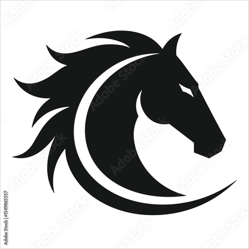 simple horse vector illustration best for sport races logo