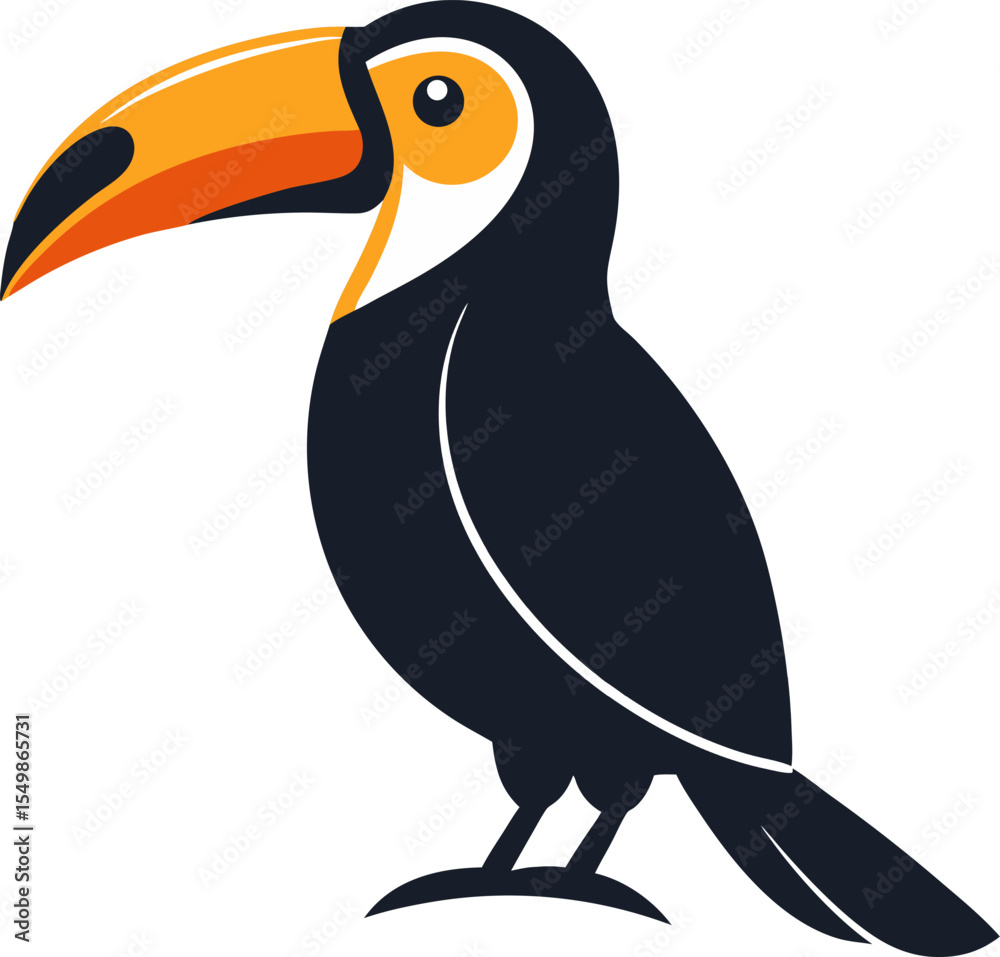 Fototapeta premium toucan bird cartoon isolated