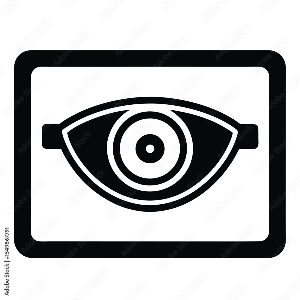 Obraz premium optometrist element isolated digital eye test table on white background