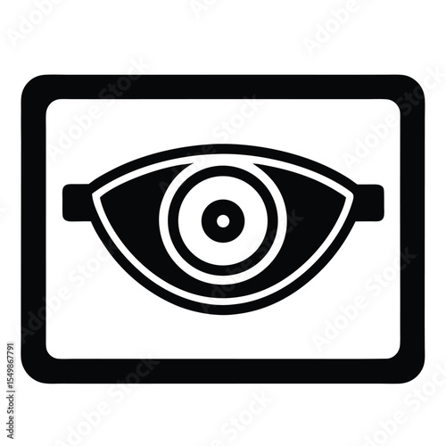 optometrist element isolated digital eye test table on white background