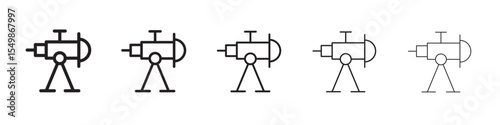 Telescope icon vector illustration isolated