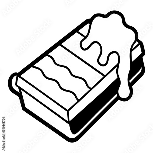 Chocbar ice creem line art vector