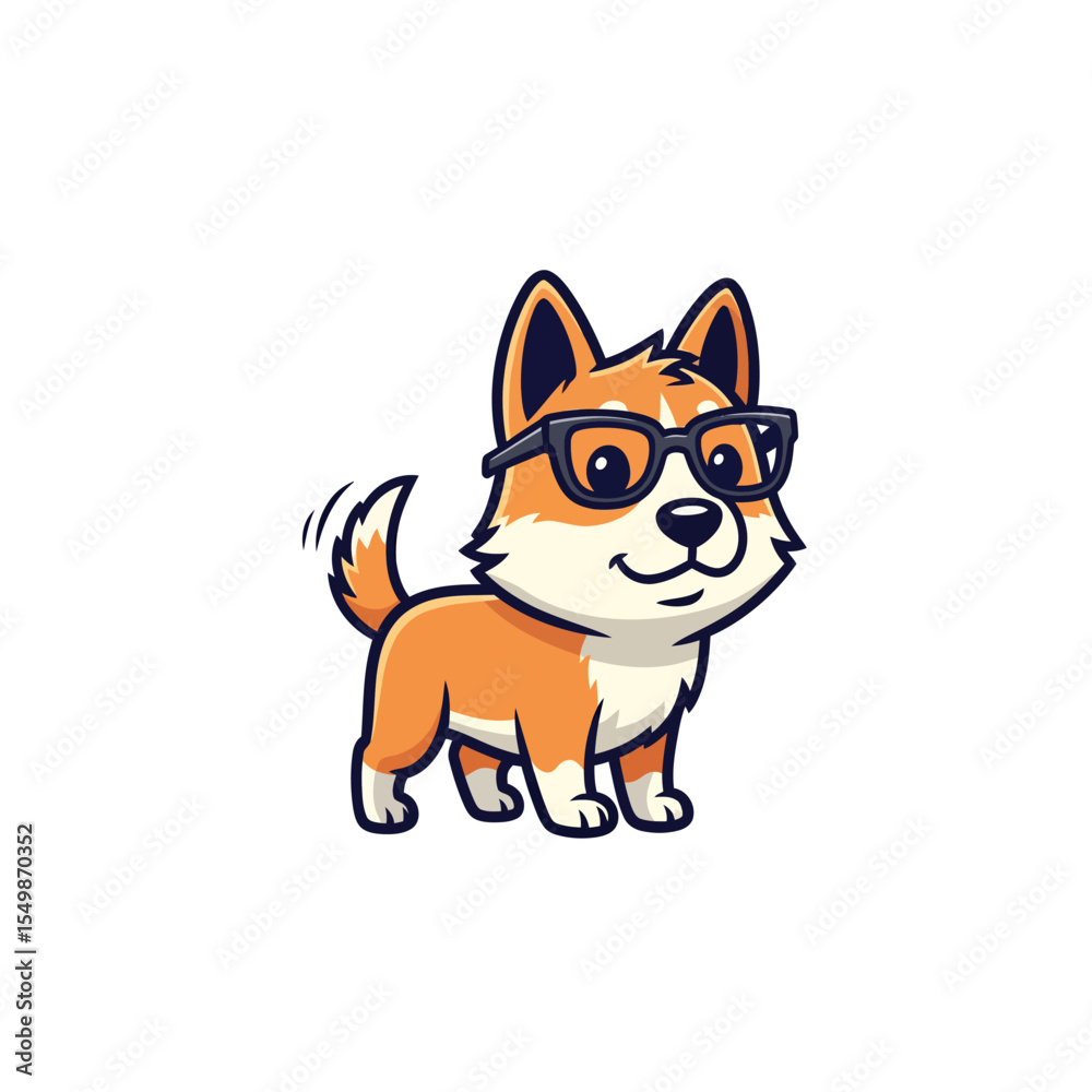 Obraz premium Cute Dog Icon Design Very Cool