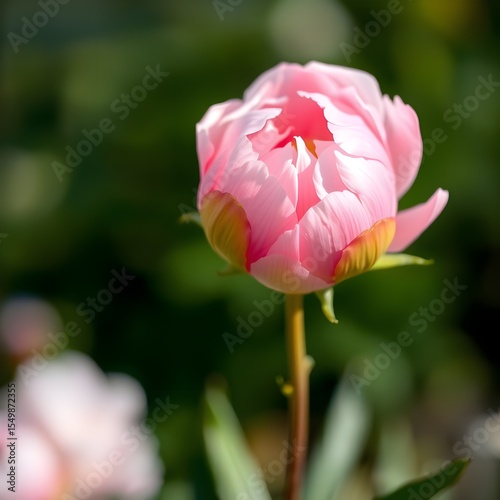 pink peony flower in the garden