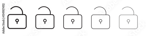 Unlock icon vector illustration isolated