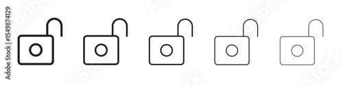Unlock icon vector illustration isolated