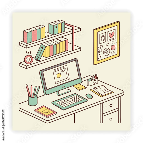 Remote Work and Freelancing Doodle Icons