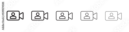 User cam icon vector illustration isolated
