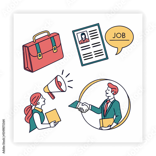 Remote Work and Freelancing Doodle Icons
