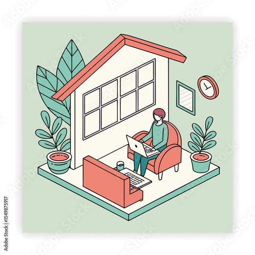 Remote Work and Freelancing Doodle Icons
