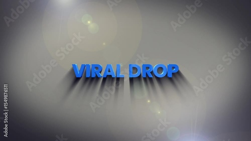 Viral Drop 3D Text Animation for Trendy Launches and Social Media Promos – 4K CTA Clip