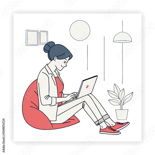Remote Work and Freelancing Doodle Icons