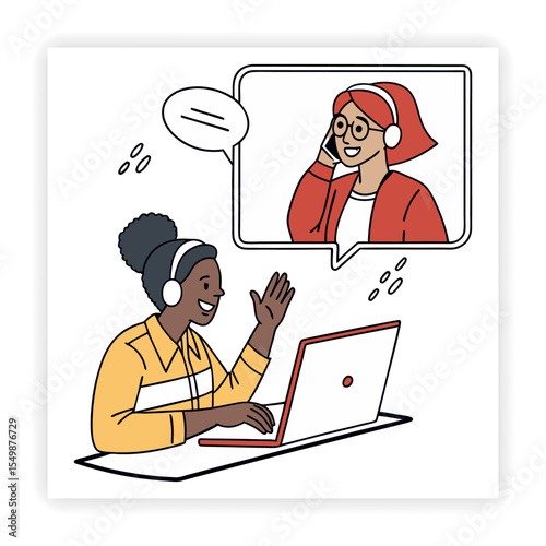 Remote Work and Freelancing Doodle Icons