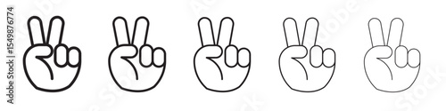 Victory sign icon vector illustration isolated