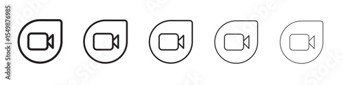 Video call icon vector illustration isolated