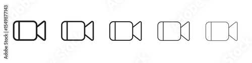Video camera icon vector illustration isolated