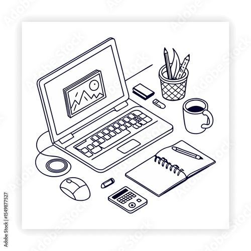 Remote Work and Freelancing Doodle Icons