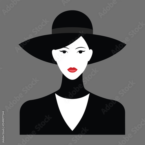 fashion woman with hat