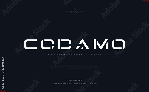 Abstract modern urban alphabet fonts typography sport technology fashion digital future creative logo design font vector 