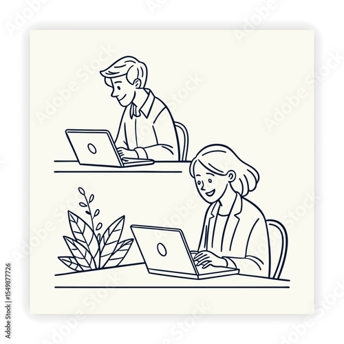 Remote Work and Freelancing Doodle Icons