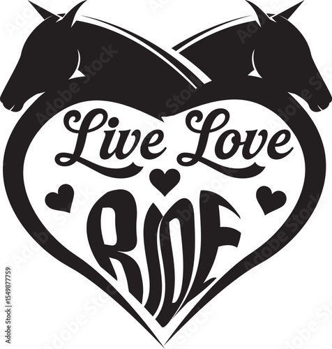 Live Love Ride Svg T-shirt Design