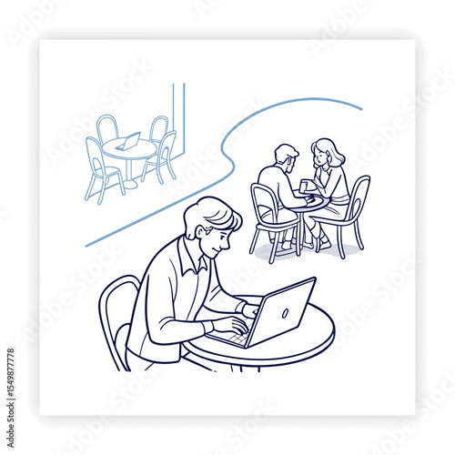 Remote Work and Freelancing Doodle Icons