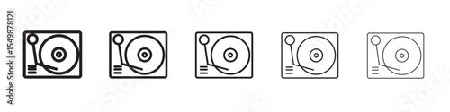 Vinyl player icon vector illustration isolated