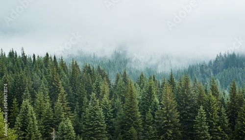 texture of distant pine woods or forests as a background
