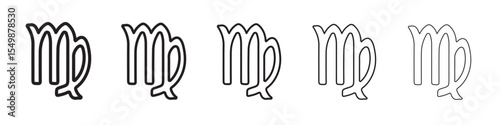 Virgo zodiac sign icon vector illustration isolated