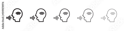Voice recognition icon vector illustration isolated