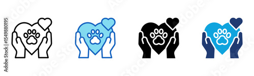 Volunteer icon Multi Style Vector Illustration