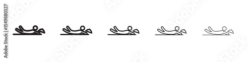 waiter falling icon vector illustration isolated